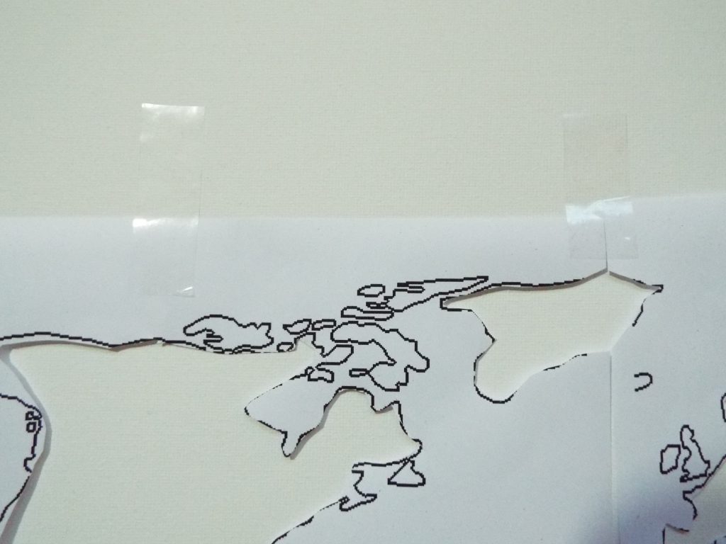 watercolour map decoration